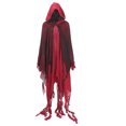 thumbnail image 4 of ColoMX Capa de la Parca con capucha: Capa de tela espeluznante, disfraz de Halloween fantasmal y macabro, túnica de caballero sangriento para adultos, accesorios de cosplay, casas embrujadas, 4 of 8
