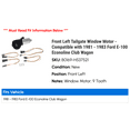 thumbnail image 2 of Front Left Tailgate Window Motor - Compatible with 1981 - 1983 Ford E-100 Econoline Club Wagon 1982, 2 of 2
