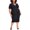 Black - black, variant on Nina Parker Womens Cutout Bodycon Dress, Black, Plus Size, 2X