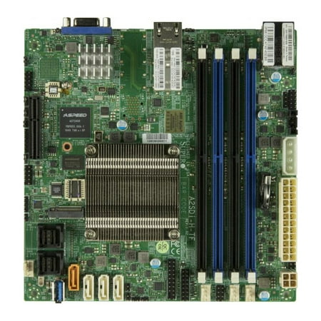 Supermicro Motherboard Intel Atom Processor C3758, 1 x VGA port SOC Controller, Dual LAN with Intel C3000 SoC (Best Dual Processor Motherboard)