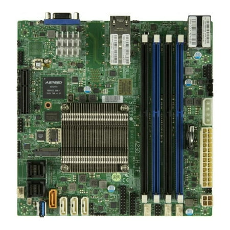 Dual Xeon 5000p Motherboard - Supermicro Motherboard Intel Atom Processor C3758, 1 x VGA port SOC Controller, Dual LAN with Intel C3000 SoC (A2SDI-H-TF-O)