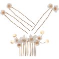 thumbnail image 2 of Miangastore Flower Hair Comb Ceramic 4Pcs 3.0x3.0In, 2 of 8