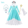 thumbnail image 4 of Disfraz de princesa Rosalina para niña, ropa de Cosplay para fiesta de carnaval, vestido de cumpleaños, traje de juego con tema de Margarita, 2024, 4 of 5