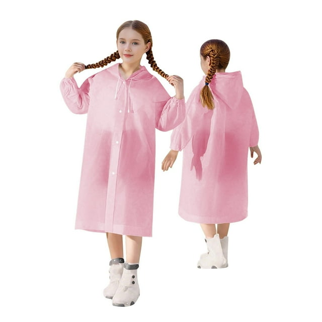 Imperméable à Capuche Portable Élégant pour Enfants, Long, pour Voyage en Plein Air