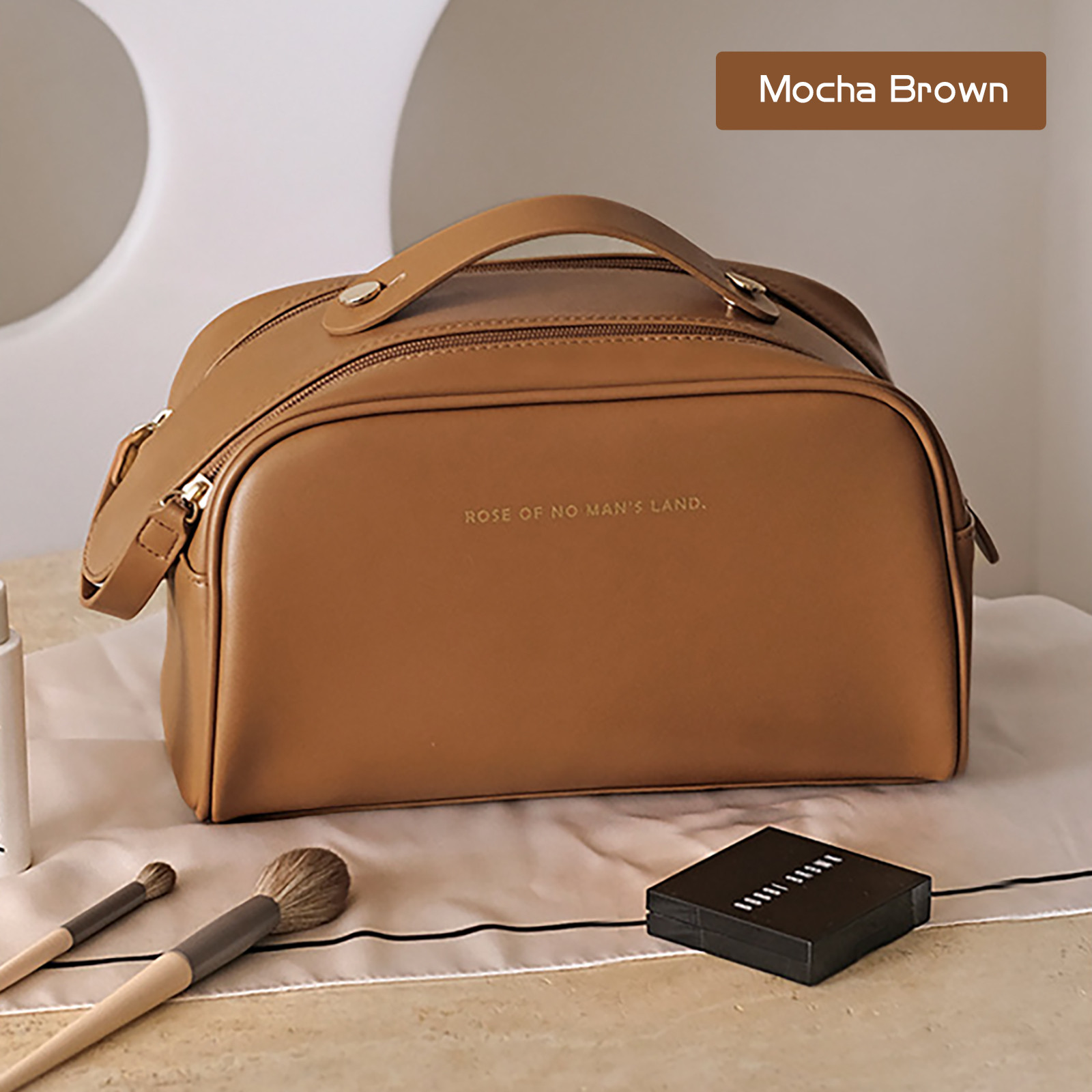 NGTEVOOS Clearance Large Capacity Travel Cosmetic Bag Flat Big Makeup