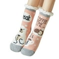 thumbnail image 2 of Winter Kids Fuzzy Slipper Socks Girls Boys Thermal Warm Non-Skid Home Socks，Gifts for Christmas Stocking, 2 of 8