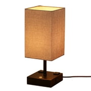 Cedar Hill 15 inch Touch Control Table Lamp, Dimmable Desk Lamp with 2 USB Ports and AC Outlets (Bulb Not Included)