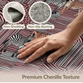 thumbnail image 6 of ODIKA Leopard Cheetah Print Stripe Patchwork Border Spotted Pink Zebra Refined for Dorm Room, Small Living Apartment, Stain Resistant Low Profile, 6 of 7