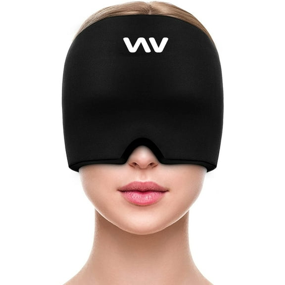 Gowinsee Headache & Migraine Relief Hat Stretchable, Gel Ice Migraine Cap & Headache Relief Hat, Snug Migraine Ice Head Wrap Mask for Puffy Eyes, Tension, Sinus & Stress Relief