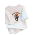 thumbnail image 1 of T-Shirt Décontracté d'Été Blanc Imprimé Hommes Femmes Extérieur Respirant Coton Chemise Ronde, 1 of 1