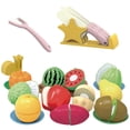 thumbnail image 1 of Juego de 21 portacuchillos Toy Fruit para niños, juegos de simulación en la cocina, 1 of 5