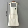 thumbnail image 2 of Sleeveless New Oilproof Waterproof Catering Waiter Work Clothes PVC Kitchen Smock Nail Art Cafe Workwear Cooking Work Clothes Apron KHAKI, 2 of 7