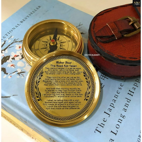 NauticalMart Marine Brass Compass With Calendar Nautical Decor