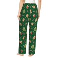 thumbnail image 6 of Pajama Pants Women - green Christmas Element Wide Leg Lounge Pants Women PJ Pants Casual Comfy Sleepwear with Pocket, 6 of 7