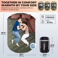 thumbnail image 2 of KingCamp Double Sleeping Bag for Adults, Queen Size 2 Person XL Flannel Sleeping Bag with 2 Pillows & Compression Sack for Camping, 17.6°F-53.6°F, Green, 2 of 10