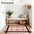 thumbnail image 3 of ODIKA 8'x10' Machine Washable Non-Slip Area Rug, Rustic Holiday Plaid with Cane Stripe High Traffic Rug with Pad, Red, 627562, 3 of 8