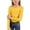 Yellow, variant on Girls Long Sleeve Ribbed Stretch Tee Slim Fit Casual Basic Top for Kids Solid Crew Neck T Shirts Purple 8 Years-9 Years