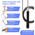 thumbnail image 3 of Tangle-Free Rapid Speed Jumping Rope with Ball Bearings Adjustable for Workout Aerobic Exercise - blue, 3 of 5
