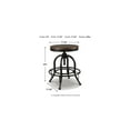 thumbnail image 4 of Signature Design by Ashley Valebeck Industrial Adjustable Height Swivel Barstool, Set of 2, Brown, 4 of 4