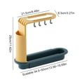 thumbnail image 4 of Estante para fregadero de 4 colores, organizador para fregadero de cocina, soporte para esponja de jabón, escurridor para fregadero, cesta de Organizadores de utensilios de cocina azul oscuro Inteprter HA004215-01B, 4 of 6