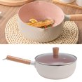 thumbnail image 3 of Nonstick Small Cooking Pot, Multipurpose Handy Sauce Pot with Soft Touch Wooden Handle for Home Kitchen or Restaurant, 3 of 7