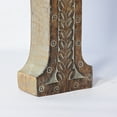 thumbnail image 4 of Handmade Eco-Friendly Wall Mount & Table Top Décor Gray Antique "T" Wood Alphabet Letter Block, 4 of 8