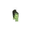 wonder grip wg320m extra grip insulated seamless knit work gloves, double-coated black latex textured palm, superior wet/dry grip, medium, hi-vis green