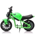 thumbnail image 2 of 24V 9AH Electric Dirt Bike, 12 MPH & 110lb Max, 350W Ride On Toy for Big Kids w/14in EVA Wheels & Metal Frame, Twist Grip Throttle, Dual Suspension, Music, Light, Kids Motorcycle for Kids 6+, Green, 2 of 6
