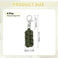 thumbnail image 2 of Uxcell Reflective Paracord Zipper Pull Polyester Zipper Pulls Woven Rope with Metal Clasp for Clothing Olive Green, 2 of 7