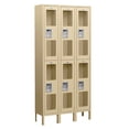 thumbnail image 3 of 12" Wide Double Tier See-Through Metal Locker - 3 Wide - 6 Feet High - 15 Inches Deep - Blue - Assembled, 3 of 3