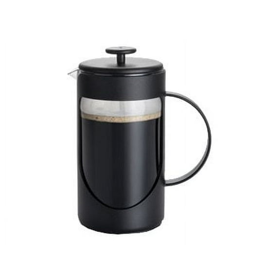 BonJour Coffee 12.7 ounce Unbreakable Plastic French Press, Black