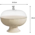 thumbnail image 3 of Pedestal Fruit Bowl With Lid Decorative Fruit Plate With Draining Holes Fruit Basket Bowl Holder Multifunctional Countertop Fruit Bowl, 3 of 5