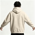 thumbnail image 7 of Domuza Fleece Hooded Sweatshirt for Men Casual Long Sleeve Hoodies Pullover Fashion Drawstring Hoodie with Kanga Pocket Earthy Yellow 3XL, 7 of 7
