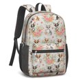 thumbnail image 2 of Chihuahua and Floral Beige Pattern 17" School Backpacks for Teens,Waterproof Oxford Fabric,S-Shape Padded Straps for School,Travel,Hiking,Camping, 2 of 6