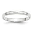 thumbnail image 5 of Platinum 3mm Half-Round Wedding Band Ring Size 7, 5 of 7