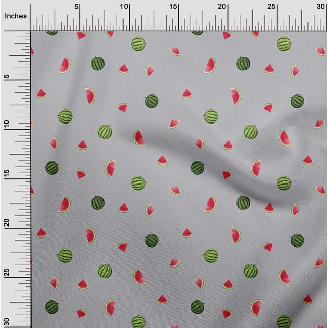 oneOone Cotton Poplin Fabric Watermelon Fruit Fabric Prints by Yard 56 Inch Wide