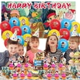 thumbnail image 5 of Jake and the Never Land Pirates Party Decor Decorations Birthday Set for Kids Supplies Kit Latex Balloons Cake Topper Fans Banner Backdrop, 5 of 6