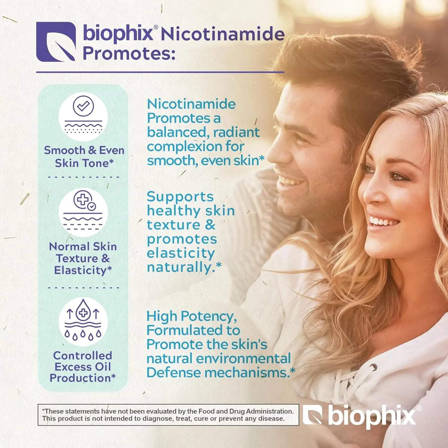 biophix B-3 Nicotinamide 500 mg 180 Vcaps - Hair Skin and Nails 180 Caplets 10000 mcg Biotin - Skin Kit - Nicotinic Amide Niacin Natural Flush-Free Vitamin Formula - Supports Skin Cell Health