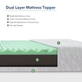 thumbnail image 4 of Double Layer Memory Foam Mattress Topper,Medium Support, Medium Firm Memory Foam Mattress Topper,Pressure Relief,Suitable For Sofa Bed,Camper, 4 of 6
