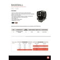 thumbnail image 5 of barnett 12" GL-120 Series Genuine Leather, Outfield Baseball Glove, Left Hand Throw, 5 of 5