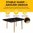 thumbnail image 4 of Black Snowflake Christmas Table Cloths for 6 Foot Rectangle Tables, Red Yellow White Snowflake Patio Waterproof Elastic Fitted Tablecloths, Washable Rectangular Table Cover for Camping, 4 of 8