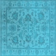 thumbnail image 1 of Ahgly Company Indoor Square Oriental Light Blue Industrial Area Rugs, 3' Square, 1 of 4