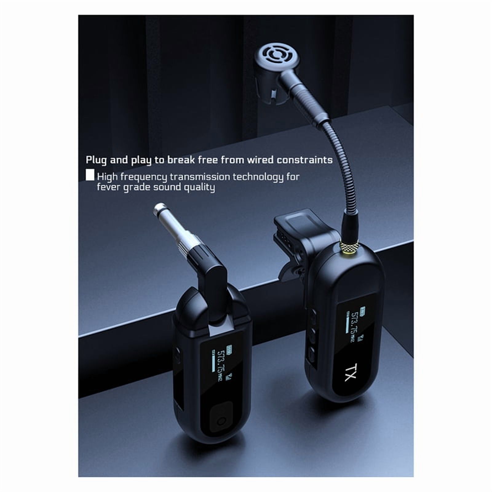 Saxophone Instrument Dedicated Wireless Microphone Outdoor Stage Small Microphone Instrument Wireless Clip Microphone,1 set * Saxophone Wireless Microphone,Black