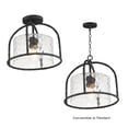 thumbnail image 4 of Maxim 31841WGBS Del Mar 13" Wide Semi-Flush Drum Outdoor Ceiling Fixture - Black, 4 of 4