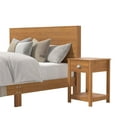 thumbnail image 5 of GALANO Layton 3-Piece Queen Wood Bedroom Set with Nightstand Amber Walnut, 5 of 6