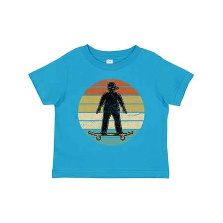 

Inktastic Skateboarding Retro Sunset Skateboarder Gift Toddler Boy Girl T-Shirt