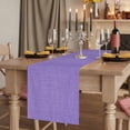 thumbnail image 2 of Lavender Burlap Texture 108 Inch Table Runner, Farmhouse Vintage Lavender Farmhouse Dresser Scarf Cotton & Linen Tablerunner for Dining/Kitchen Island/Holiday Party Décor 13" x 108", 2 of 9