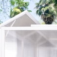 thumbnail image 4 of 103.9'' Wooden Greenhouse, Wooden Lean to Greenhouses, Heavy Duty Walk in Green House for Outside Winter, Large Hot House for Sunroom Storage Shed, Backyard, White+gray, 4 of 8