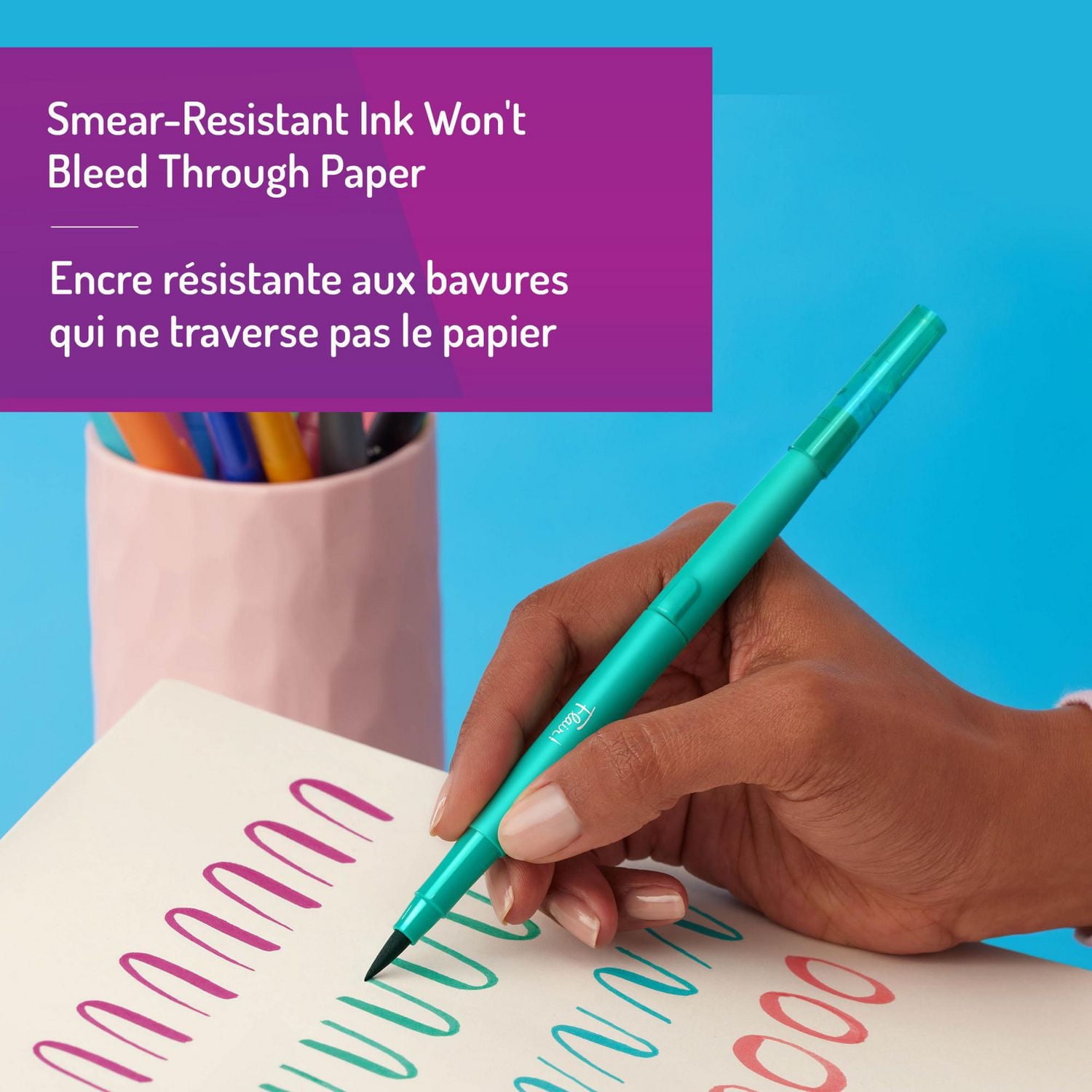 Paper Mate Flair DUAL Felt Tip Pens, Brush and Medium Tips, Assorted Colours