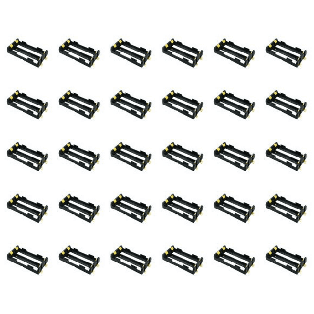Soporte de batería SMT 18650 Banco de energía recargable 3,7 V con clavijas de bronce (2 ranuras)